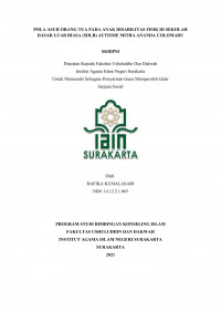 POLA ASUH ORANG TUA PADA ANAK DISABILITAS FISIK SEKOLAH DASAR LUAR BIASA AUTISME MITRA ANANDA COLOMADU