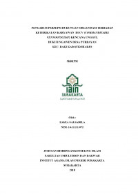 Pengaruh Persepsi Dukungan Organisasi Terhadap Keterikatan Karyawan di CV (Commanditaire Vennotschap) Kencana Unggul Dukuh Ngawen Desa Purbayan Kecamatan Baki Kabupaten Sukoharjo