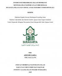 Intervensi Psikodrama dalam Membantu Meningkatkan Kepercayaan Diri Remaja di Sasana Pelayanan Sosial Anak Pamardi Utomo Boyolali