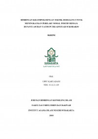BIMBINGAN KELOMPOK DENGAN TEKNIK MODELLING UNTUK MENINGKATKAN PERILAKU SOSIAL POSITIF REMAJA DI PANTI ASUHAN YATIM PUTRI AISYIYAH SUKOHARJO
