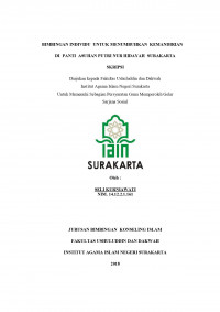 Bimbingan Individu untuk Menumbuhkan Kemandirian di Panti Asuhan Putri Nur Hidayah Surakarta