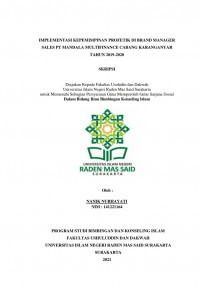 IMPLEMENTASI KEPEMIMPINAN PROFETIK DI BRAND MANAGER SALES PT MANDALA MULTIFINANCE CABANG KARANGANYAR TAHUN 2019-2020