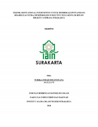 Teknik Motivational Interviewing untuk Membekali Penyandang Disabilitas Netra Memperoleh Subjective Well-Being di RPS DN Bhakti Candrasa Surakarta