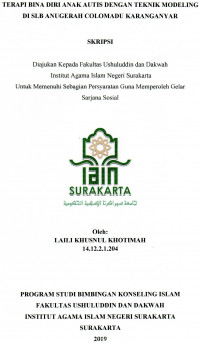 TERAPI BINA DIRI ANAK AUTIS DENGAN TEKNIK MODELING DI SEKOLAH LUAR BIASA ANUGERAH COLOMADU KARANGANYAR