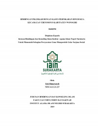 BIMBINGAN INDIVIDU DENGAN TEKNIK COGNITIVE RESTRUCTURING UNTUK MENUMBUHKAN KEMATANGAN EMOSI REMAJA YANG MENIKAH DI USIA DINI DI KUA KECAMATAN TIRTOMOYO KABUPATEN WONOGIRI