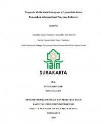 Pengaruh Media Sosial Instagram @AgendaSolo dalam Pemenuhan Informasi bagi Pengguna Followers