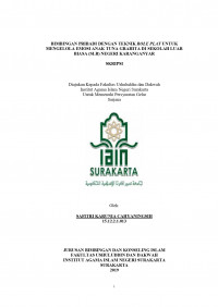 Bimbingan Pribadi dengan Teknik Role Play untuk Mengelola Emosi Anak Tuna Grahita di Sekolah Luar Biasa (SLB) Negeri Karanganyar