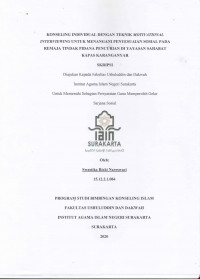 KONSELING INDIVIDUAL DENGAN TEKNIK MOTIVATIONAL INTERVIEWING UNTUK MENANGANI PENYESUAIAN SOSIAL PADA REMAJA TINDAK PIDANA PENCURIAN DI YAYASAN SAHABAT KAPAS KARANGANYAR