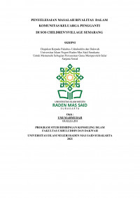 Penyelesaian Masalah Rivalitas dalam Komunitas Keluarga Pengganti di SOS Children's village Semarang