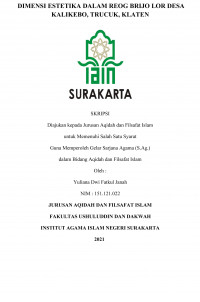 DIMENSI ESTETIKA DALAM REOG BRIJO LOR DESA KALIKEBO, TRUCUK, KLATEN