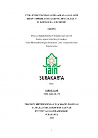 Etika Kesopanan Dalam Islam Pada Anak Asuh di Panti Sosial Anak Asuh 