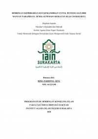 Bimbingan Kepribadian dan Kemandirian Untuk Penyesuaian Diri Mantan Narapidana dibalai Pemasyarakatan Klas I Surakarta