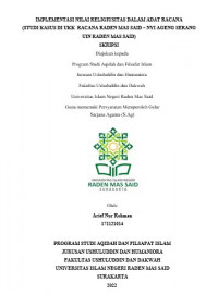 IMPLEMENTASI NILAI RELIGIUSITAS DALAM ADAT RACANA (STUDI KASUS DI UKK RACANA RADEN MAS SAID-NYI AGENG SERANG UIN RADEN MAS SAID SURAKARTA)