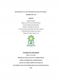 Religiositas Anak Asuh Remaja Di Panti Sosial Mardhatillah