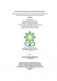 Self-Esteem Aktifis Organisasi Intra Kampus (Studi Fenomenologi Faktor-Faktor Pembentuk Self-Esteem Pada Mahasiswa Aktifis Berlatar Belakang Santri di UIN Raden Mas Said Surakarta)