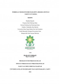 PERBEDAAN RESILIENSI DIRI MAHASISWA BEKERJA DITINJAU DARI STATUS KERJA