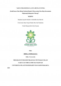 AKULTURASI BUDAYA JAWA DENGAN SUNDA (Studi Kasus Pada Ritual Sedekah Bumi di Masyarakat Desa Boja Kecamatan Majenang Kabupaten Cilacap)