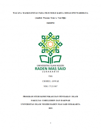 Wacana Maskulinitas Pada Film Mole Karya Dimas Dwi Wardhana (Analisis Wacana Teun A. Van Dijk)