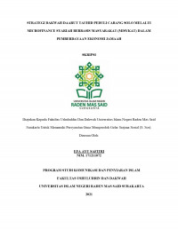 STRATEGI DAKWAH DAARUT TAUHID PEDULI CABANG SOLO MELALUI MICROFINANCE SYARIAH BERBASIS MASYARAKAT ( MISYKAT) DALAM PEMBERDAYAAN EKONOMI JAMAAH