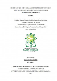 Bimbingan Kelompok Dalam Membentuk Penyesuaian Diri Pada Remaja Awal Di Panti Asuhan Yatim Muhammadiyah Sragen