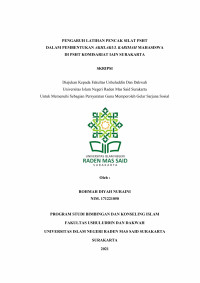 PENGARUH LATIHAN PENCAK SILAT PSHT DALAM PEMBENTUKAN AKHLAKUL KARIMAH MAHASISWA DI PSHT KOMISARIAT IAIN SURAKARTA