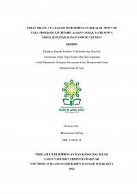 Peran Orang Tua Dalam Pendampingan Belajar Siswa SD pada program PJJ (pembelajaran jarak jauh) masa pandemi Covid-19