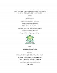 Nilai Estetika Dalam Tari Thengul di Kecamatan Bojonegoro, Kabupaten Bojonegoro