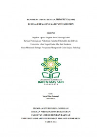 FENOMENA ORANG DENGAN SKIZOFRENIA (ODS) DI DESA JERUK AGUNG KABUPATEN KEBUMEN