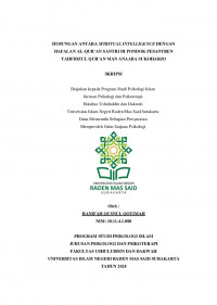 DAKWAH TERHADAP LANSIA DI PONDOK PESANTREN LANSIA HUSNUL KHOTIMAH KARANGPANDAN KARANGANYAR
(Studi Kasus : Program Cahaya Senja)