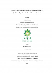 Coping Stress pada Pegiat Komunitas Menulis Memoar (Studi Kasus Pegiat Komunitas Menulis Memora di Surakarta)