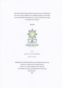 STRATEGI KOMUNIKASI DINAS PENGENDALIAN PENDUDUK DAN KELUARGA BERENCANA DPPKB KABUPATEN BLORA DALAM PROGRAM PENURUNAN ANGKA PERNIKAHAN DINI DI KABUPATEN BLORA