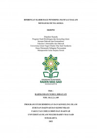 BIMBINGAN KARIR BAGI PENERIMA MANFAAT DALAM MEMASUKI DUNIA KERJA