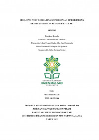 RESILIENSI PADA WARGA BINAAN PEREMPUAN TINDAK PIDANA KRIMINAL DI RUTAN KELAS IIB BOYOLALI