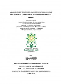 Analisis Konsep Diri Difabel Anak Berkebutuhan Khusus (ABK) Di Sentra Terpadu Prof. Dr. Soeharso Surakarta