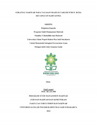 STRATEGI DAKWAH PADA YAYASAN MAJELIS TAKLIM NURUL HUDA KECAMATAN KARTASURA