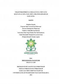 Terapi Psikospiritual Sebagai Upaya Mencapai Ketenangan Jiwa Pada Siswa SMK Muhammadiyah Kartasura