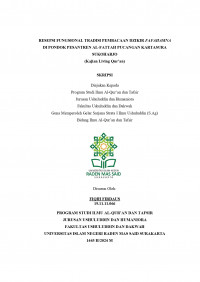 Resepsi Fungsional Tradisi Pembacaan Dzikir Fafahamna di Pondok Pesantren Al-Fattah Pucangan Kartasura Sukoharjo (Kajian Living Qur’an)