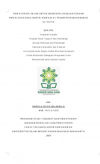 Psikoterapi Islam Untuk Mencapai Kesejahteraan Psikologis Pada Santri Remaja Di Pesantren Muhammad Al-Fatih