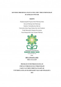 Kontrol Diri Remaja Mantan Pecandu Video Pornografi Di Aplikasi Twitter