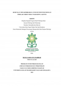 Hubungan Tipe Kepribadian Conscientiousness Dengan Perilaku Hidup Sehat Mahasiswa Aktivis