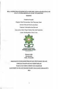 POLA KOMUNIKASI KOMUNITAS DIFABEL DENGAR SOLO DALAM UPAYA PENDAMPINGAN ANAK TUNARUNGU