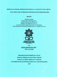 Hubungan antara Mindfulness dengan Adolescent Well-Being pada Siswa Kelas Program Sistem Kredit Semester (SKS)