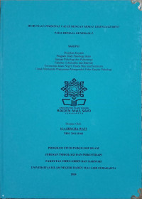 Hubungan Personal Value dengan Moral Disengagement pada Remaja Generasi Z