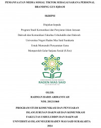Pemanfaatan Media Sosial Tiktok Sebagai Sarana Personal Branding Gus Iqdam