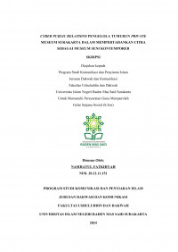 Cyber Public Relations Pengelola Tumurun Private Museum Surakarta Dalam Mempertahankan Citra Sebagai Museum Seni Kontemporer