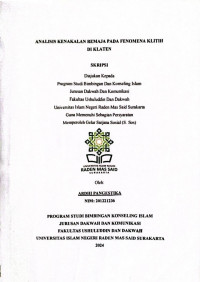 ANALISIS KENAKALAN REMAJA PADA FENOMENA KLITIH DI KLATEN