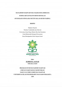 Manajemen Dakwah pada Majelis Doa Bersama di Desa Ketaon Banyudono Boyolali (Studi Kasus Pengajian Rutin Malam Senin Pahing)