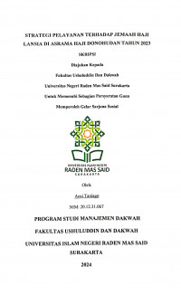 Strategi Pelayanan Terhadap Jemaah Haji Lansia Di Asrama Haji Donohudan Tahun 2023