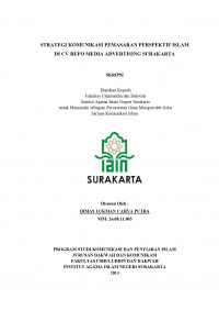 STRATEGI KOMUNIKASI PEMASARAN PERSPEKTIF ISLAM DI CV REFO MEDIA ADVERTISING SURAKARTA