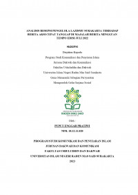 ANALISIS RESEPSI PENGELOLA LAZISMU SURAKARTA TERHADAP BERITA AKSI CEPAT TANGGAP DI MAJALAH BERITA MINGGUAN TEMPO EDISI JULI 2022